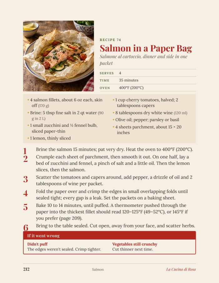 Page 212, Salmon in a Paper Bag recipe